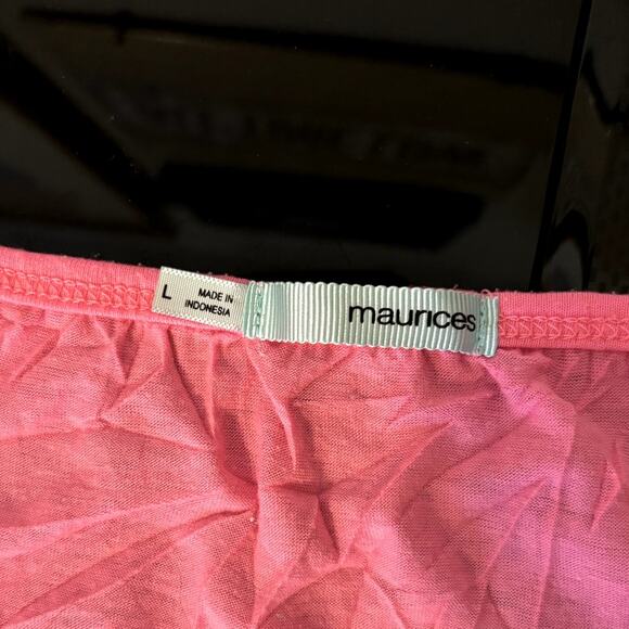 Maurices Lace Cami Pink Size Large Trendy Trashy Y2k Summer Boho Chic Bubblegum - Picture 4 of 5